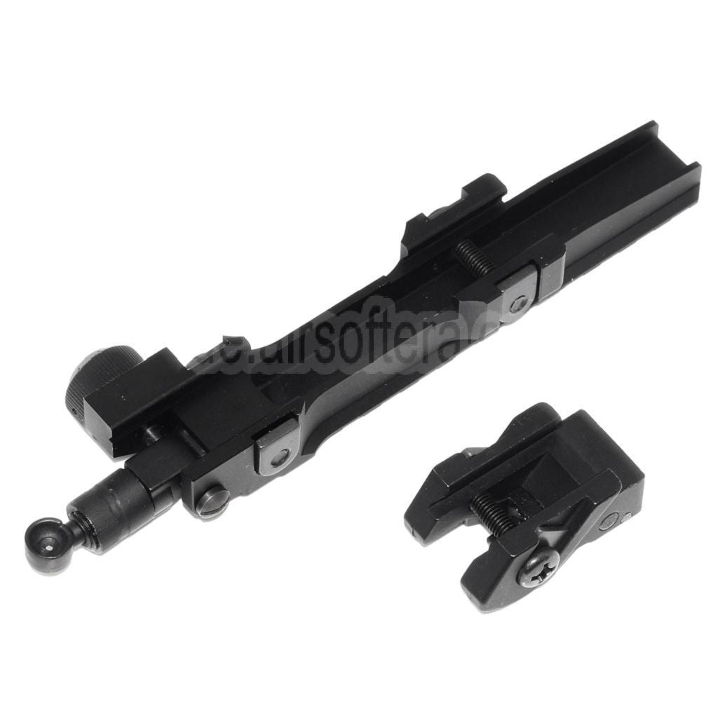 DOUBLE BELL KAC Stil Klappvisierschienensatz Geeignet für G36 Serie AEG GBB Gewehre Airsoft Schwarz