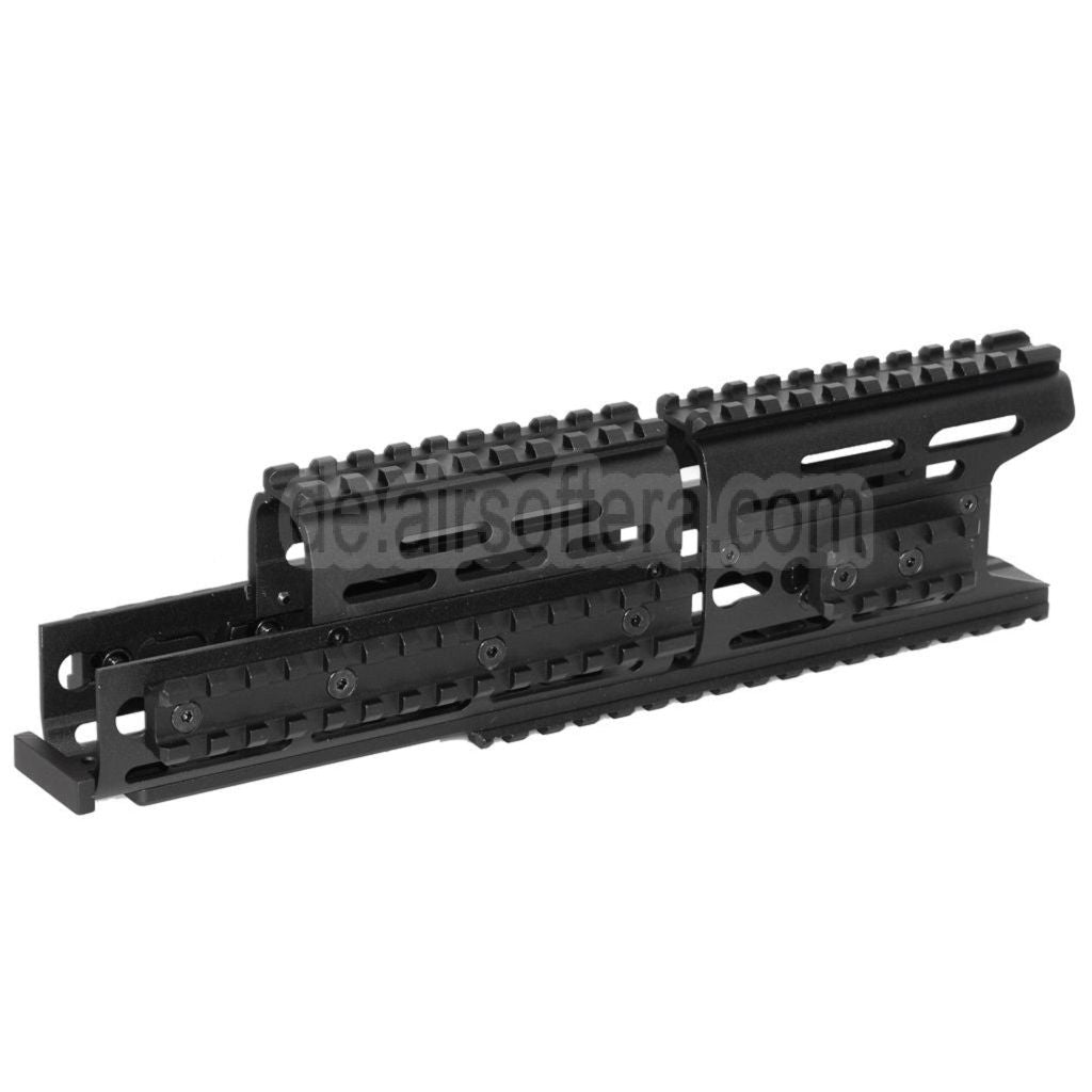 CYMA 276mm Aluminum AK Modular KeyMod RIS Handschutz Schienen System Geeignet für CYMA E&L Tokyo Marui AK Serie AEG Gewehre Airsoft Schwarz