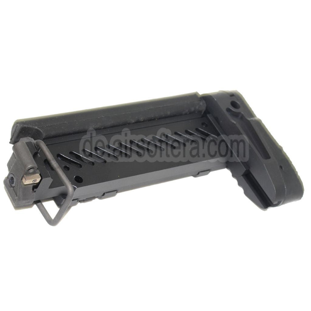 5KU PT-1 AK Seitlich klappbarer Schaft Geeignet für CYMA D-Boys LCT GHK Tokyo Marui AK Serie AEG GBB Gewehre Airsoft Schwarz