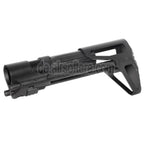 5KU PDW Einziehbarer Schiebeschaft Geeignet für GHK VFC WE (WE-TECH) WA M4 Serie GBB Gewehre Airsoft Schwarz