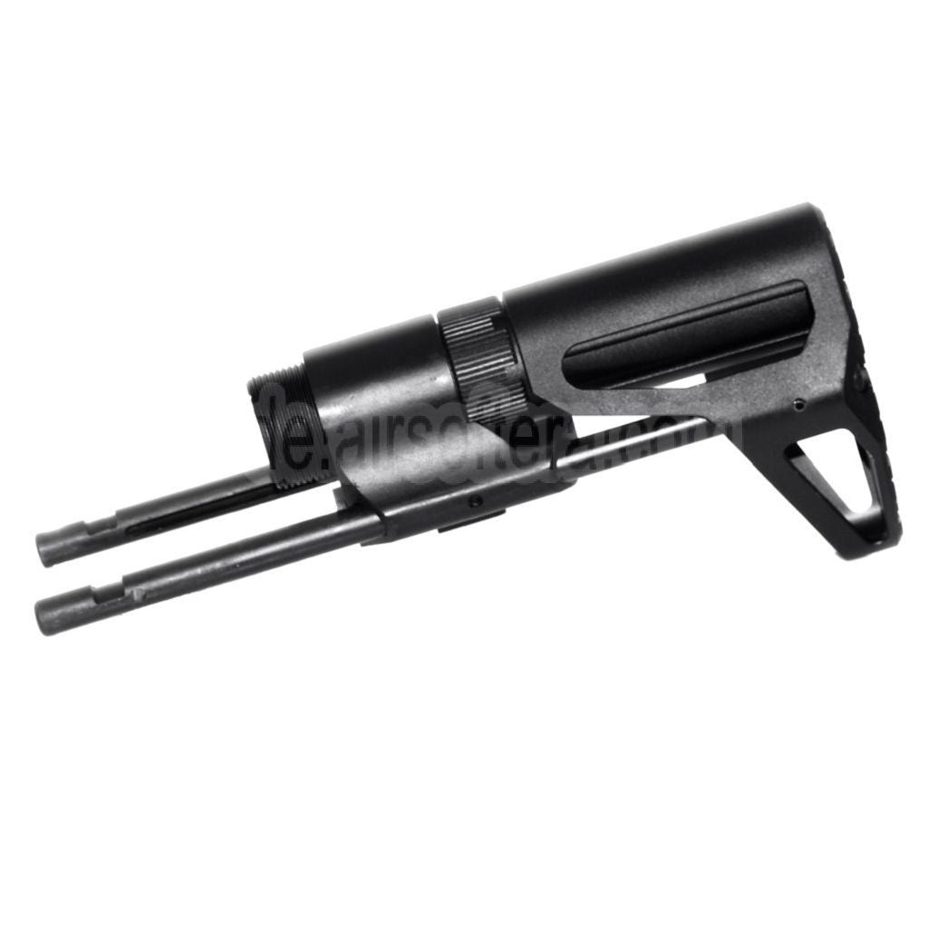 5KU PDW Einziehbarer Schiebeschaft Geeignet für Tokyo Marui M4 MWS GBB Gewehre Airsoft Schwarz