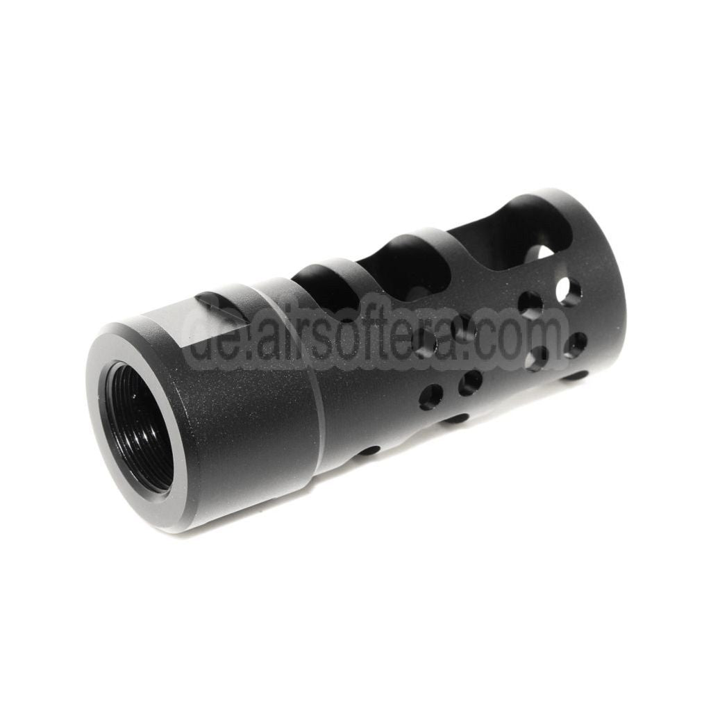 AirsoftEra 53mm R2 556 Stil Metall Mündungsbremse Mündungsfeuerdämpfer Geeignet für -14mm CCW Gegen den Uhrzeigersinn Lauf Gewehre