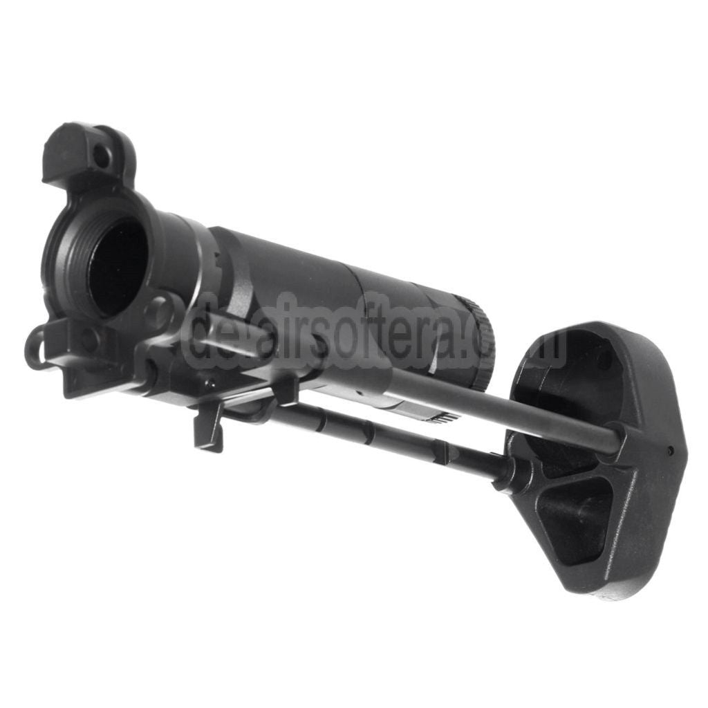 AirsoftEra 6-Position PDW Einziehbarer Schiebeschaft Geeignet für Tokyo Marui MP5K Serie AEG Gewehre Schwarz
