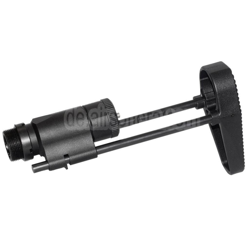 AirsoftEra 6-Position PDW Einziehbarer Schiebeschaft Geeignet für Tokyo Marui M4 Serie AEG Gewehre Schwarz