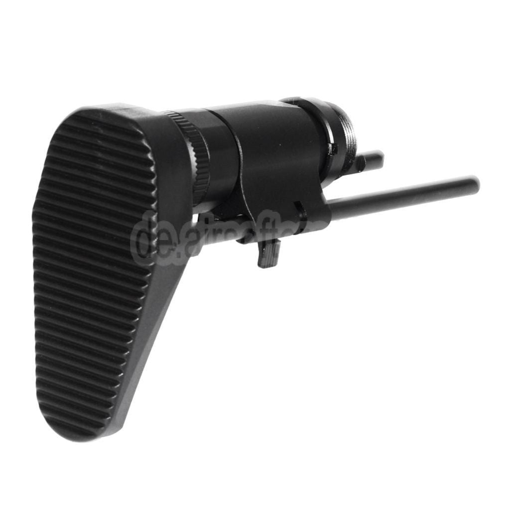 AirsoftEra 6-Position PDW Einziehbarer Schiebeschaft Geeignet für Tokyo Marui M4 Serie AEG Gewehre Schwarz