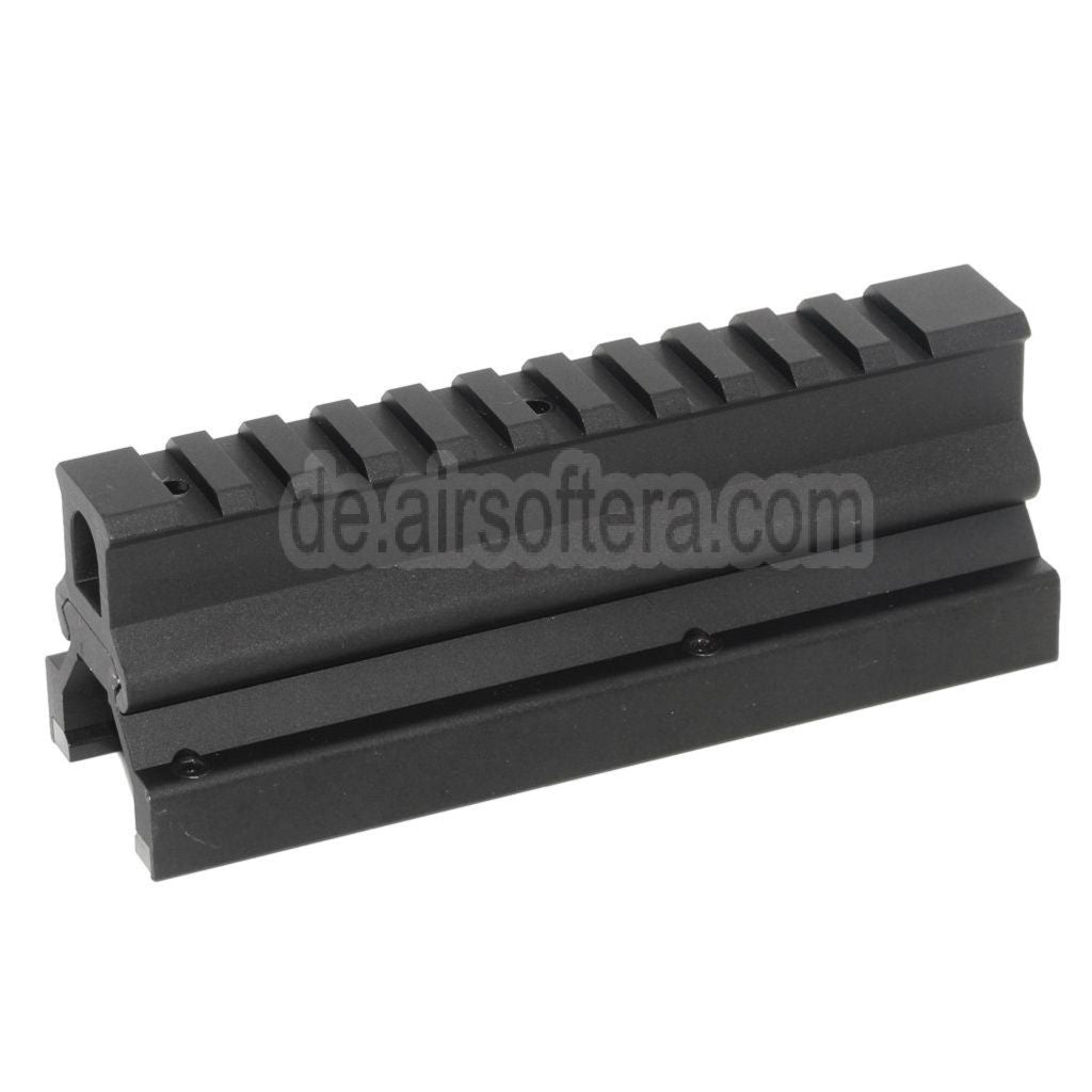 CYMA 130mm hoch niedrig 20mm Schienen Zielfernrohrmontage Set Geeignet für CYMA Tokyo Marui VFC MP5 Serie GBB AEG Gewehre Airsoft Schwarz
