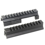 CYMA 130mm hoch niedrig 20mm Schienen Zielfernrohrmontage Set Geeignet für CYMA Tokyo Marui VFC MP5 Serie GBB AEG Gewehre Airsoft Schwarz