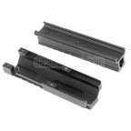 CYMA 130mm hoch niedrig 20mm Schienen Zielfernrohrmontage Set Geeignet für CYMA Tokyo Marui VFC MP5 Serie GBB AEG Gewehre Airsoft Schwarz