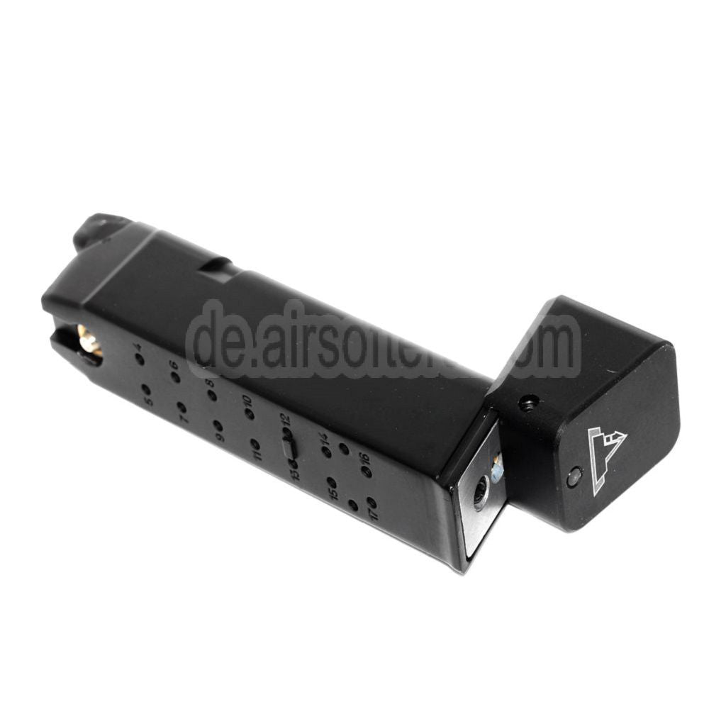 DOUBLE BELL 25rd Gas Magazin Geeignet für G17 G18C G34 G35 G-Serie GBB Pistolen Airsoft Schwarz