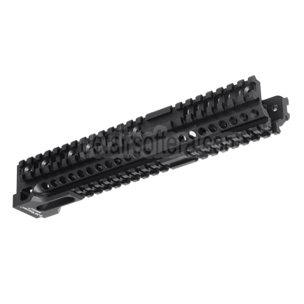 5KU CNC 254mm B30 Stil Langer Unterer Handschutz Schienen System Geeignet für CYMA AKM AK74 AK102 AK104 AK105 AK Serie AEG Gewehre Airsoft Schwarz