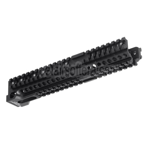 5KU CNC 254mm B30 Stil Langer Unterer Handschutz Schienen System Geeignet für CYMA AKM AK74 AK102 AK104 AK105 AK Serie AEG Gewehre Airsoft Schwarz