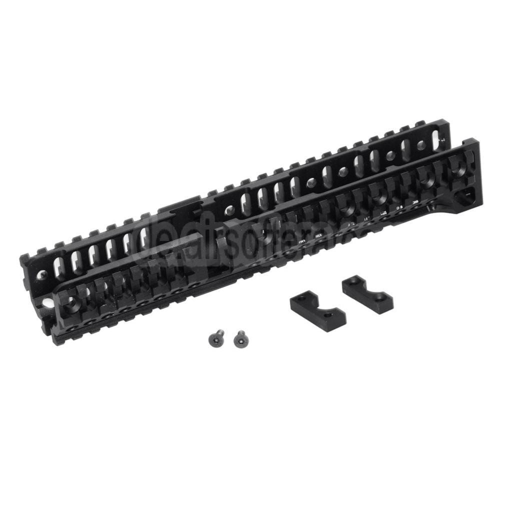 5KU CNC 254mm B30 Stil Langer Unterer Handschutz Schienen System Geeignet für CYMA AKM AK74 AK102 AK104 AK105 AK Serie AEG Gewehre Airsoft Schwarz