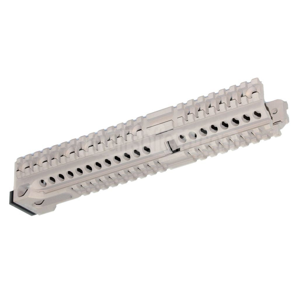 5KU CNC 254mm B30 Stil Langer Unterer Handschutz Schienen System Geeignet für D-Boys LCT GHK AKM AK74 AK102 AK104 AK105 AK Serie AEG Gewehre Airsoft Wüstenbraun