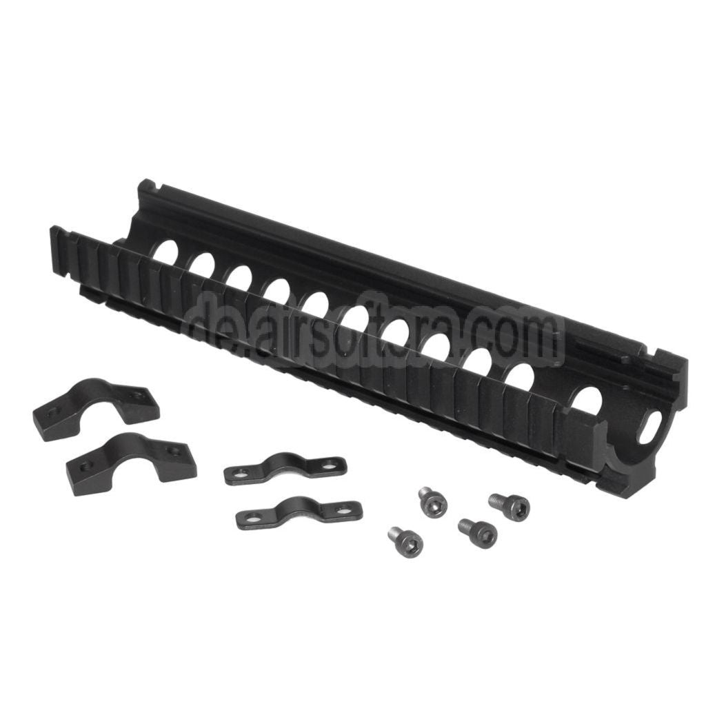 CYMA 242mm Aluminium Untere Handschutz schienen system Geeignet für CYMA G&P Tokyo Marui AK74 Serie AEG Gewehre Airsoft Schwarz