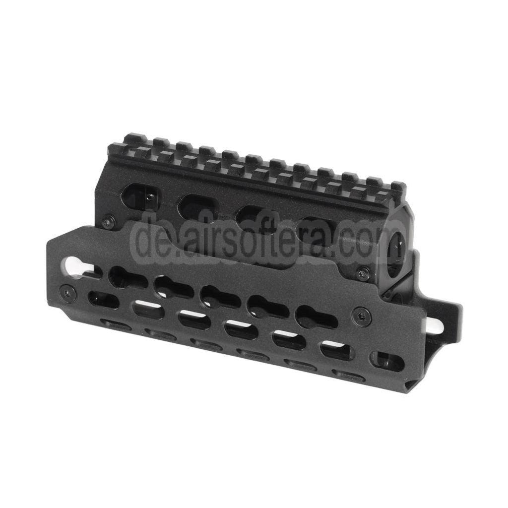CYMA Aluminium KeyMod Handschutz schienen system Geeignet für AK74U Serie AEG GBB Gewehre Airsoft Schwarz