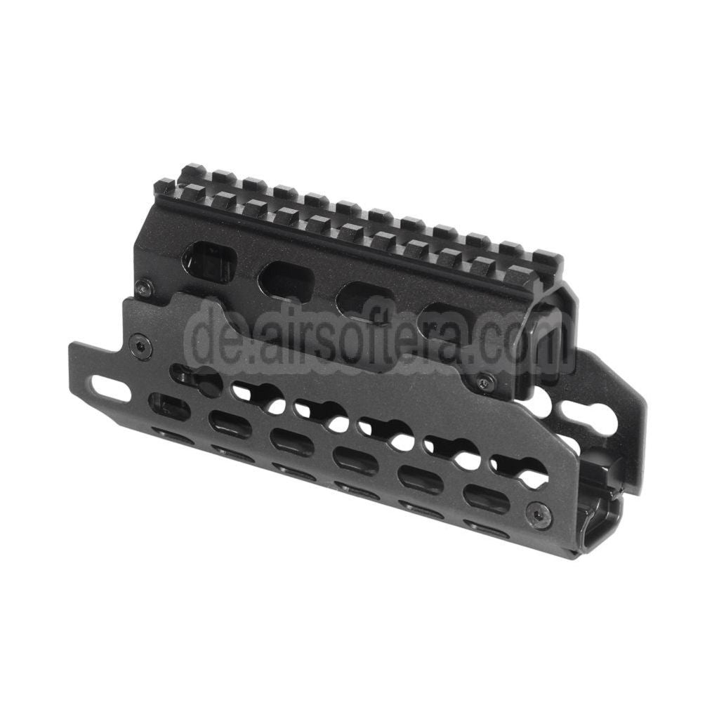 CYMA Aluminium KeyMod Handschutz schienen system Geeignet für AK74U Serie AEG GBB Gewehre Airsoft Schwarz