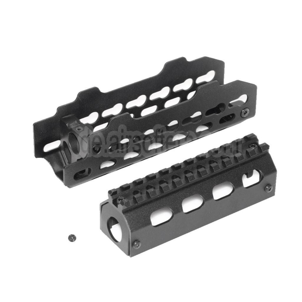 CYMA Aluminium KeyMod Handschutz schienen system Geeignet für AK74U Serie AEG GBB Gewehre Airsoft Schwarz