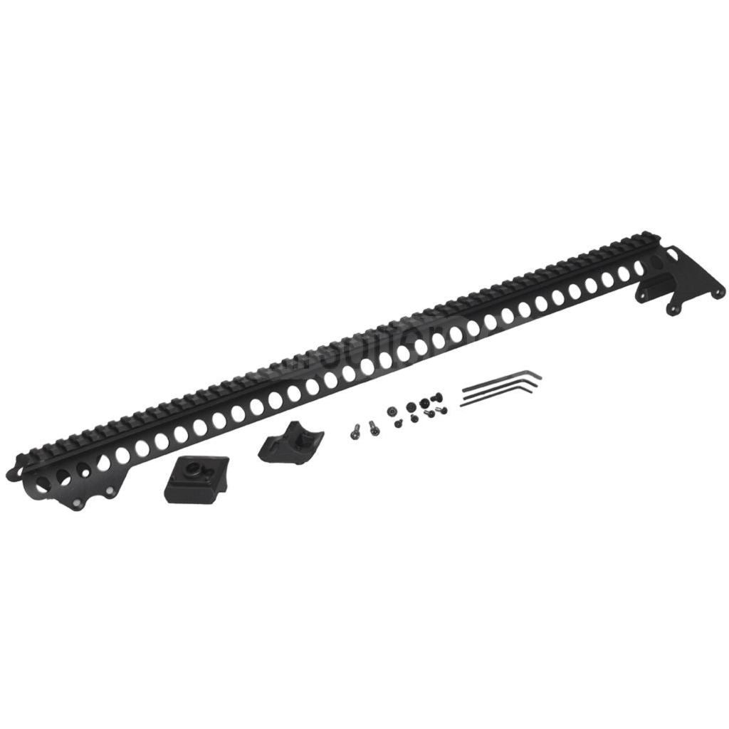 CYMA 537mm Aluminium Ober schienen System Geeignet für CYMA Tokyo Marui M870 Serie Schrotflinte Airsoft Schwarz