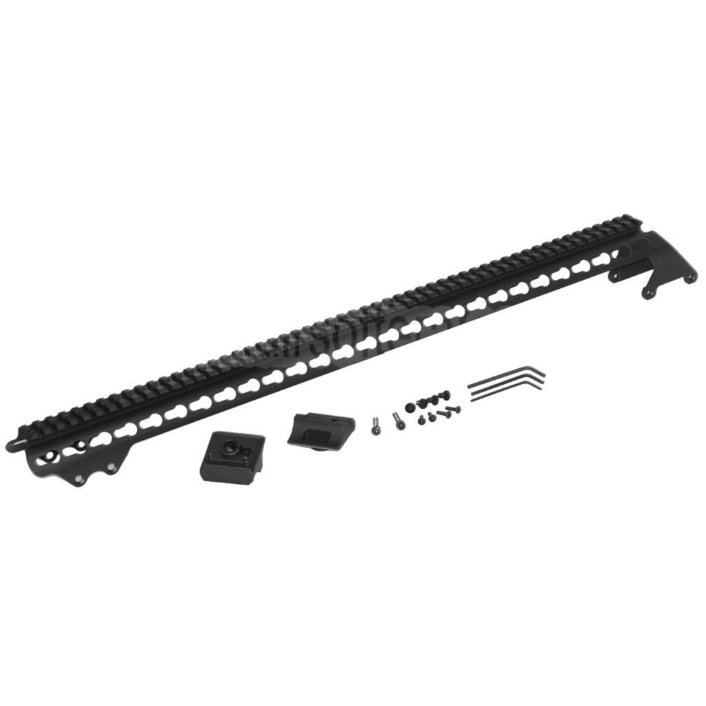 CYMA 537mm Aluminium KeyMod Ober schienen System Geeignet für CYMA Tokyo Marui M870 Serie Schrotflinte Airsoft Schwarz