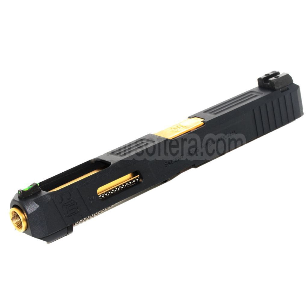 EMG Lizenziert SAI Tier One Competition komplett Oberes Kit Gold Laufschlitten Set Geeignet für AW WE EMG BLU G17 G34 GBB Pistolen Airsoft Schwarz