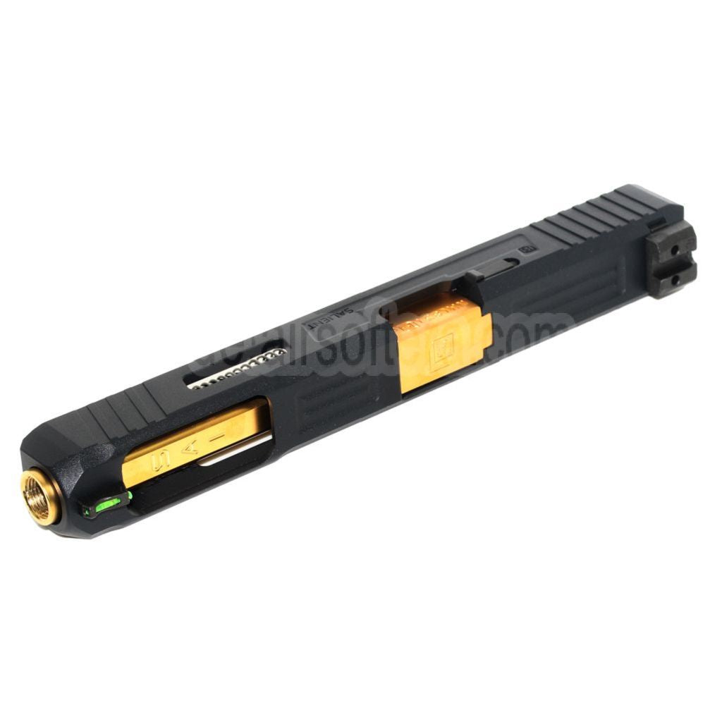EMG Lizenziert SAI Tier One Competition komplett Oberes Kit Gold Laufschlitten Set Geeignet für AW WE EMG BLU G17 G34 GBB Pistolen Airsoft Schwarz
