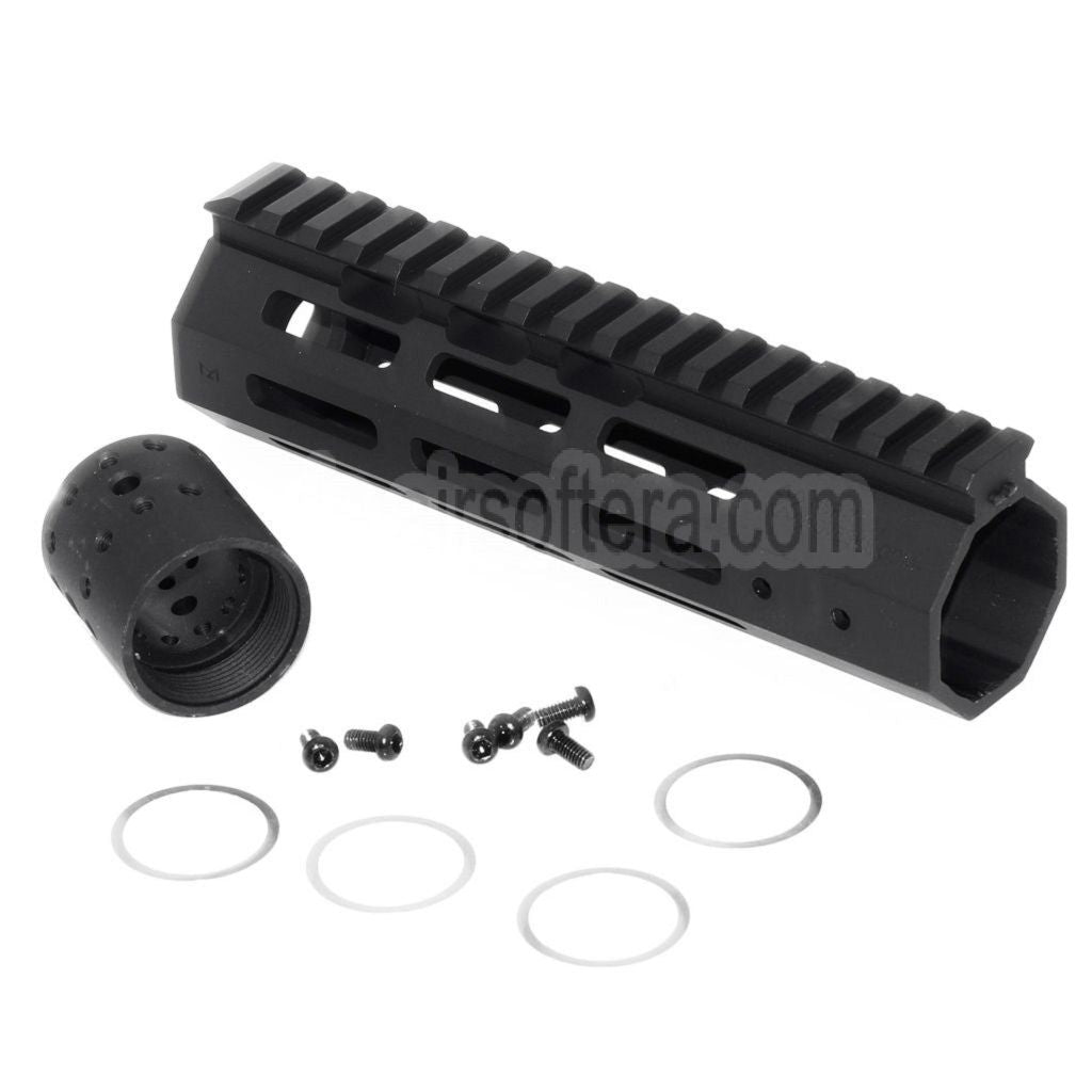 APS 7 Zoll 178mm EMG NOVESKE NSR Gen 4 RIS M-LOK Handschutz Schienen System Geeignet für AR M4 M16 Serie AEG Gewehre Airsoft Schwarz