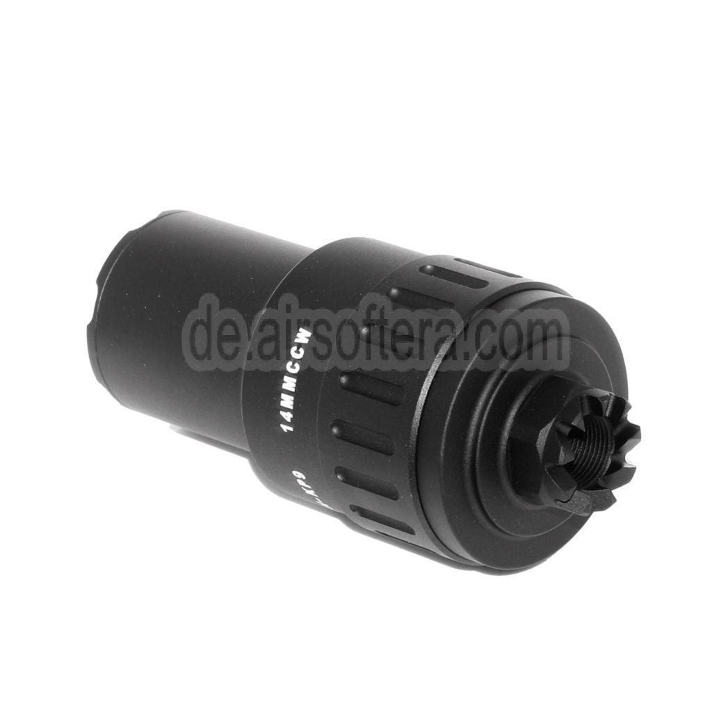 5KU 115mm MPI KP-9 Mündungsfeuerdämpfer Geeignet für -14mm CCW Gegen den Uhrzeigersinn Lauf Gewehre Airsoft Schwarz