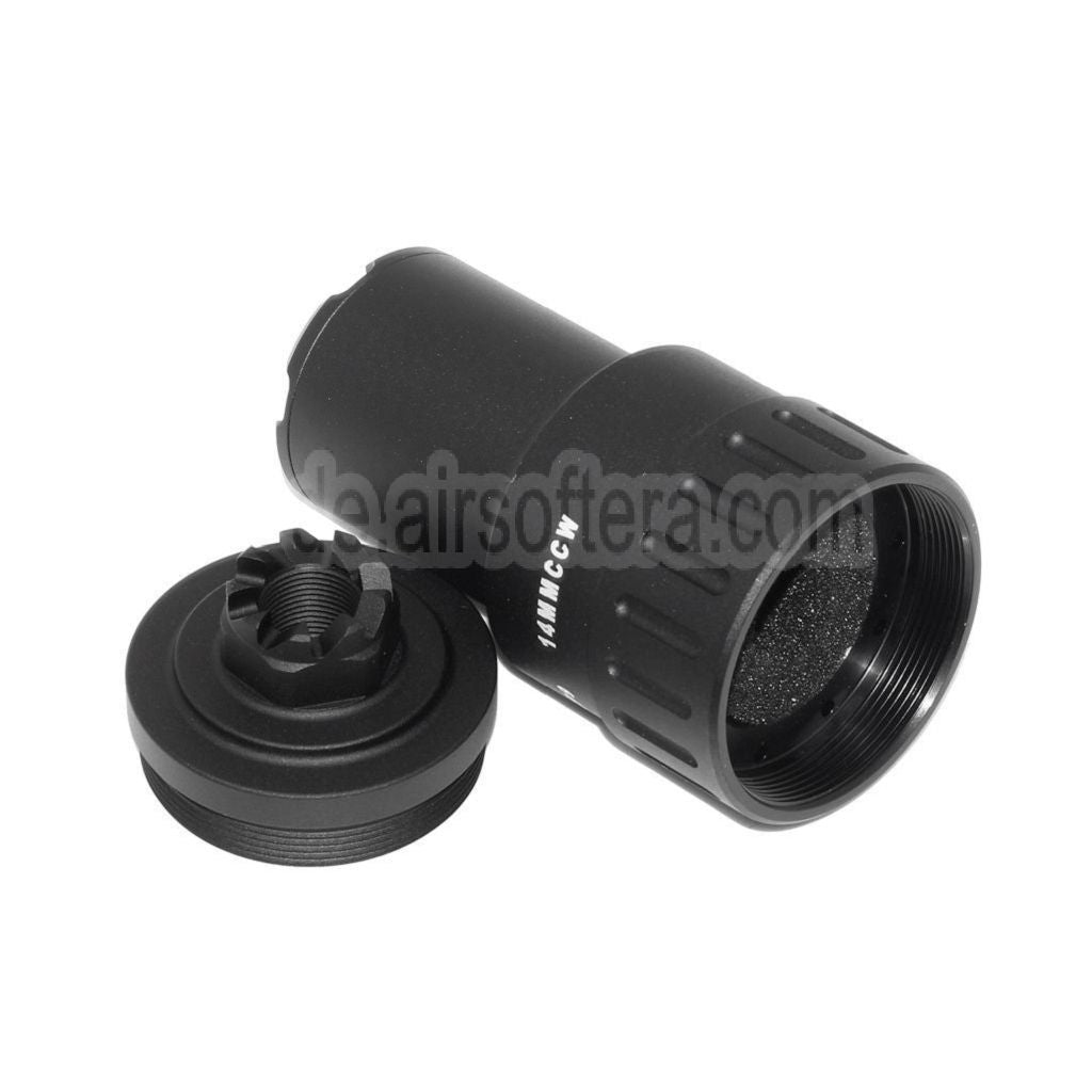 5KU 115mm MPI KP-9 Mündungsfeuerdämpfer Geeignet für -14mm CCW Gegen den Uhrzeigersinn Lauf Gewehre Airsoft Schwarz