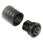 5KU 48mm 360 X37 Mündungsbremse Mündungsfeuerdämpfer mit Blast Shield Geeignet für -14mm CCW Gegen den Uhrzeigersinn Lauf Gewehre Airsoft Schwarz
