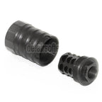 5KU 53mm 360 X12 Mündungsbremse Mündungsfeuerdämpfer mit Blast Shield Geeignet für -14mm CCW Gegen den Uhrzeigersinn Lauf Gewehre Airsoft Schwarz