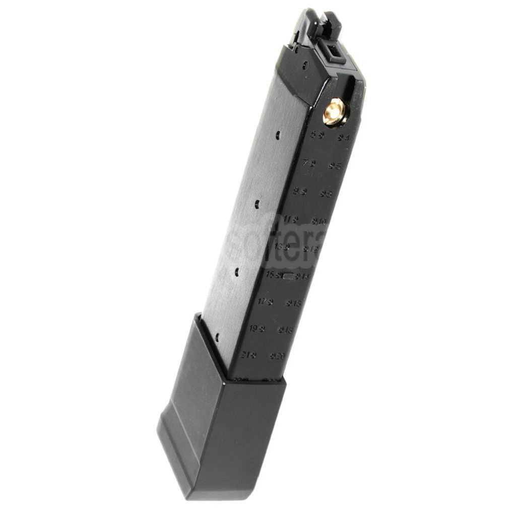 APS EMG 34rd Co2 Magazin Geeignet für G17 G18C G34 G35 G-Serie GBB Pistolen Airsoft Schwarz