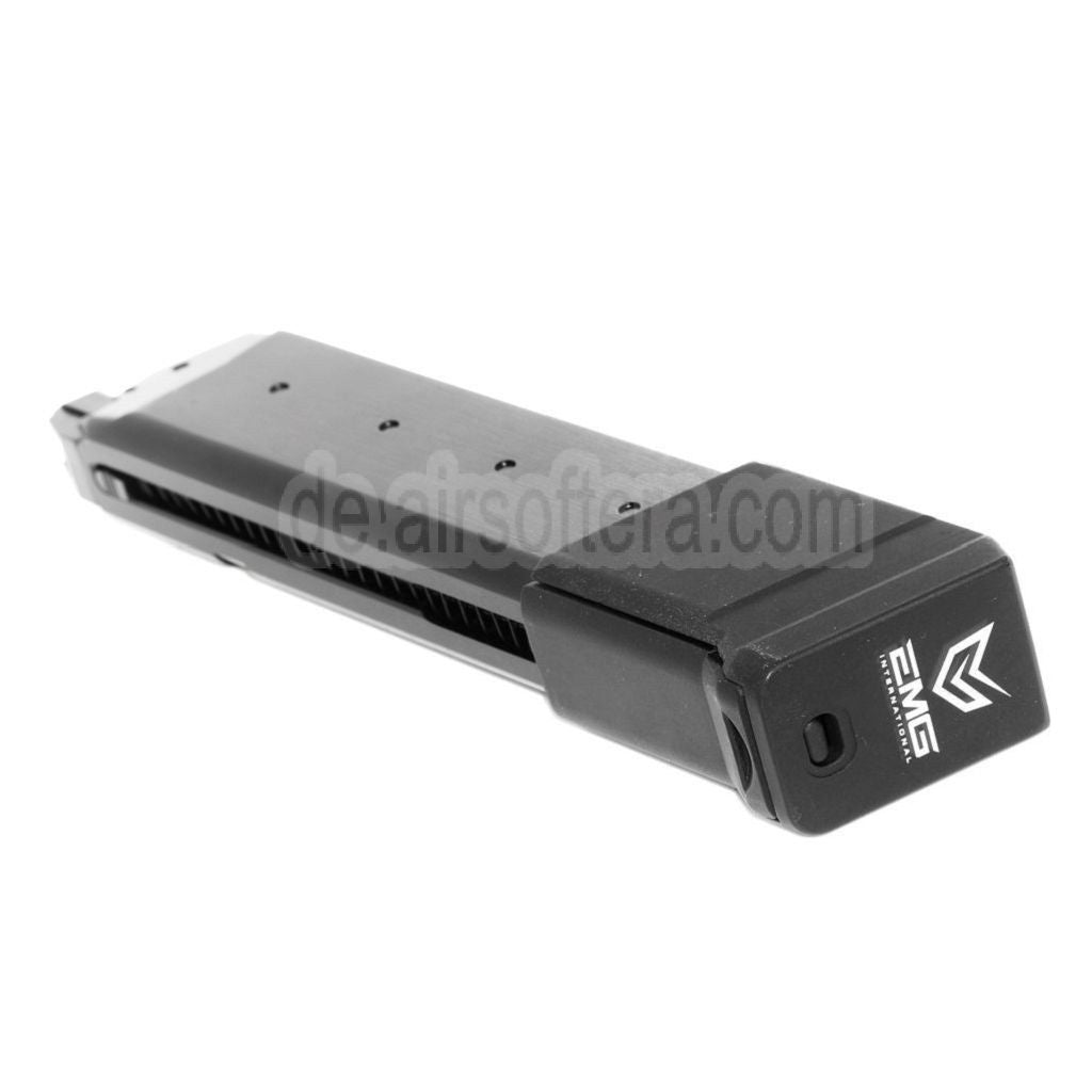 APS EMG 34rd Co2 Magazin Geeignet für G17 G18C G34 G35 G-Serie GBB Pistolen Airsoft Schwarz
