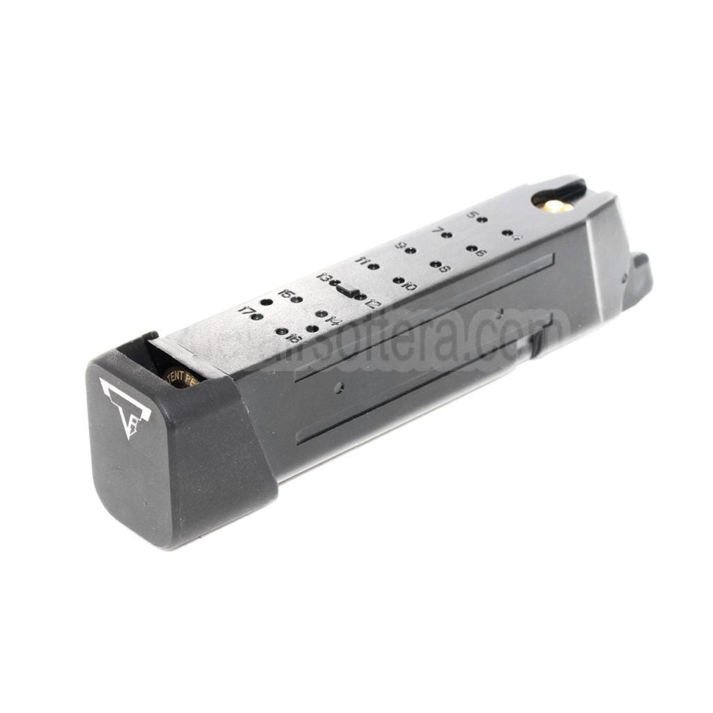 APS EMG TTI 23rd Co2 Magazin Geeignet für G17 G18C G34 G35 G-Serie GBB Pistolen Airsoft Schwarz