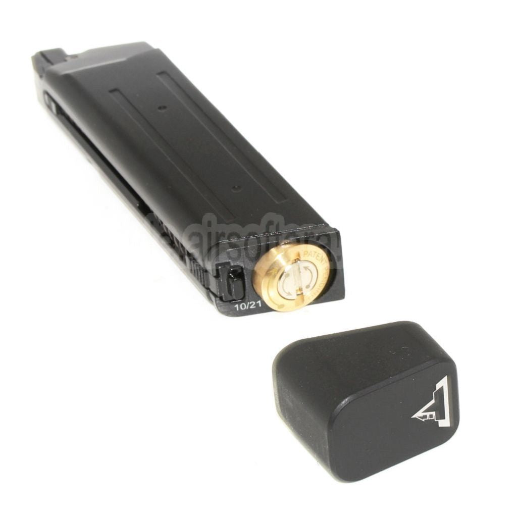 APS EMG TTI 23rd Co2 Magazin Geeignet für G17 G18C G34 G35 G-Serie GBB Pistolen Airsoft Schwarz