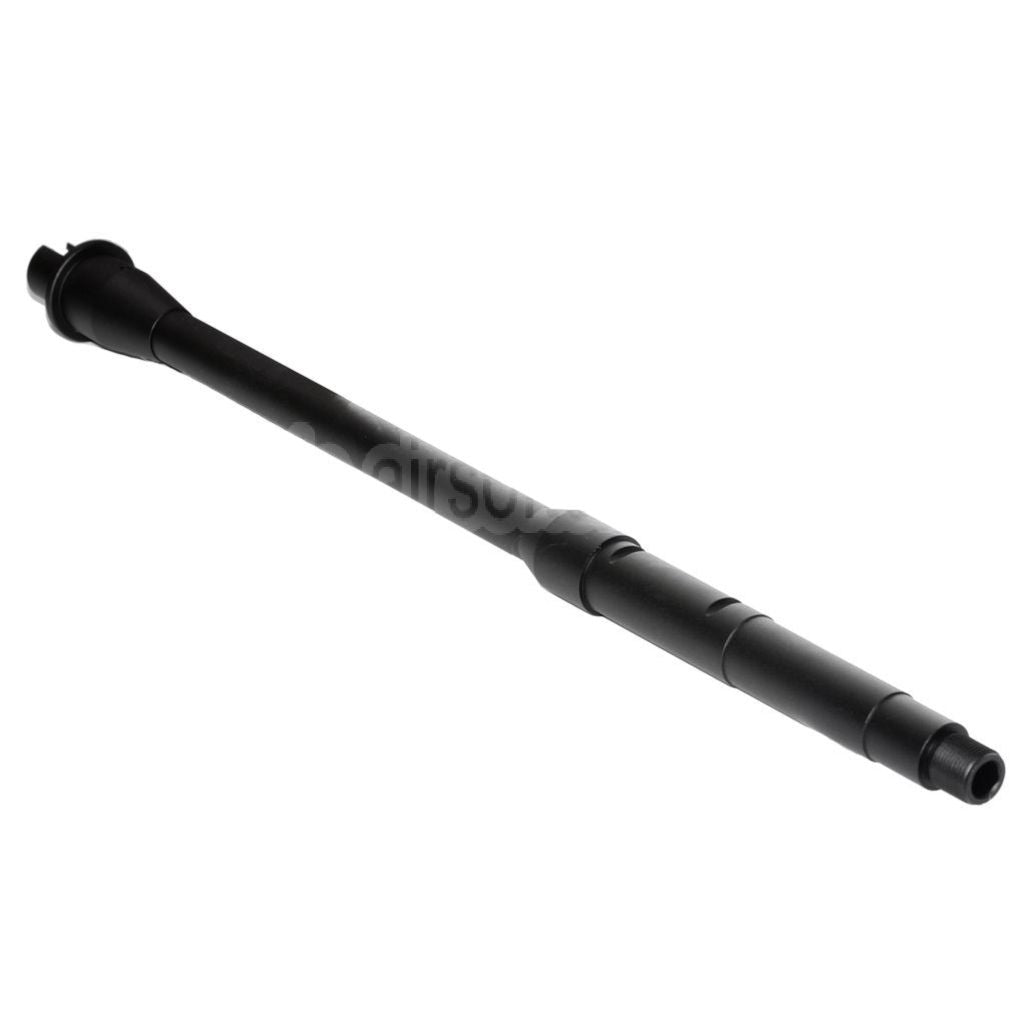 5KU 14.25/14.5 Zoll Aluminium Mid-Length Außenlauf -14mm CCW Gegen den Uhrzeigersinn Geeignet für Tokyo Marui M4 MWS GBB Gewehre Airsoft Schwarz