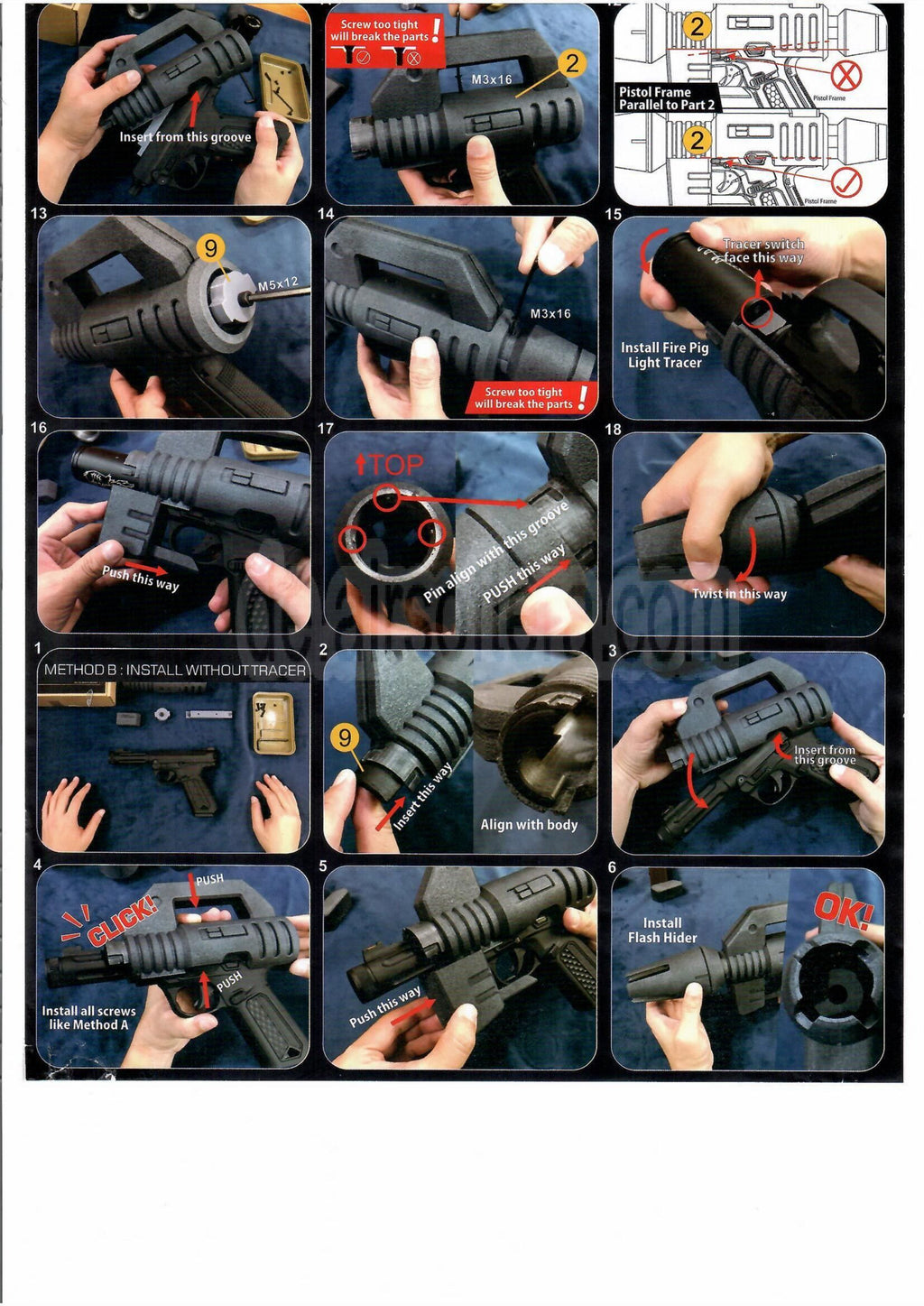 Show Guns Tactical SG Strahlspray Kit Typ A geeignet für ACTION ARMY AAP-01 Serie GBB Pistolen Airsoft