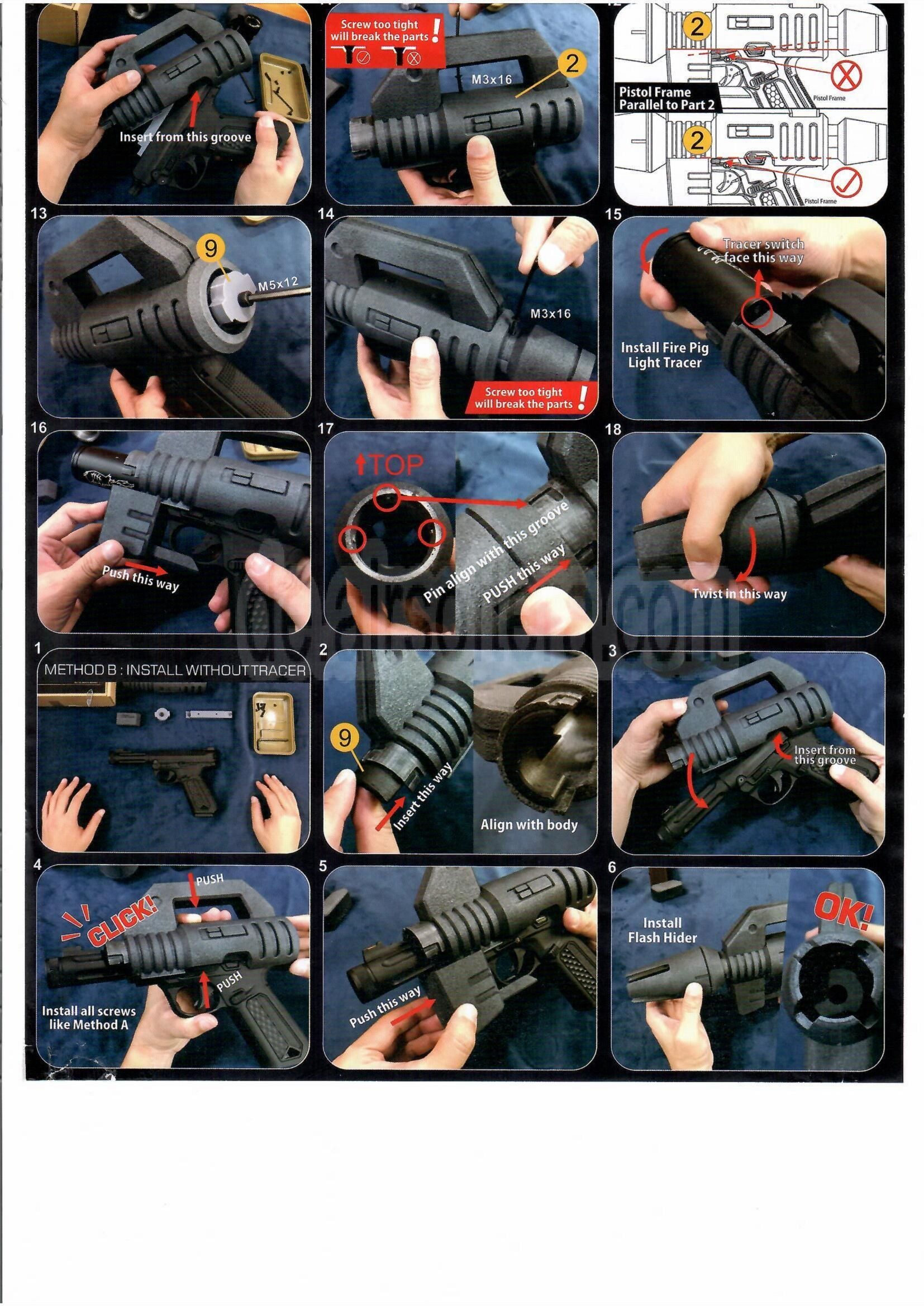 Show Guns Tactical SG Strahlspray Kit Typ A geeignet für ACTION ARMY AAP-01 Serie GBB Pistolen Airsoft