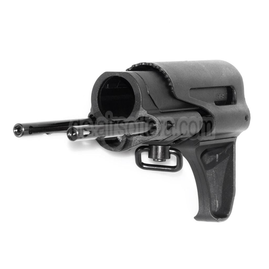 APS CRS PDW Stil Zusammenklappbarer Gewehrschaft Geeignet für M4 M16 AEG Gewehre Airsoft Schwarz