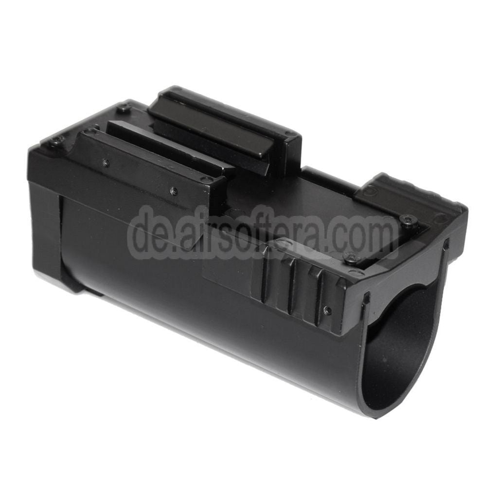AirsoftEra 132mm Aluminium Gasbetrieben 40mm M203 Mini Granatwerfer