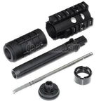 APS 166mm Mini Patriot Vorderes Kit äußerer Lauf Free Float Handschutz Schienen System Geeignet für APS ASR Tokyo Marui M4 M16 Serie AEG Gewehre Airsoft Schwarz