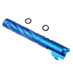 5KU 5 Zoll 123/127mm CNC Aluminium Tornado Stil Spiral Äußerer Lauf +11mm CW im Uhrzeigersinn Geeignet für Armorer Works AW WE-TECH Tokyo Marui Hi-Capa 5.1 GBB Pistolen Airsoft