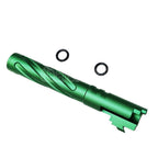 5KU 5 Zoll 123/127mm CNC Aluminium Tornado Stil Spiral Äußerer Lauf +11mm CW im Uhrzeigersinn Geeignet für Armorer Works AW WE-TECH Tokyo Marui Hi-Capa 5.1 GBB Pistolen Airsoft