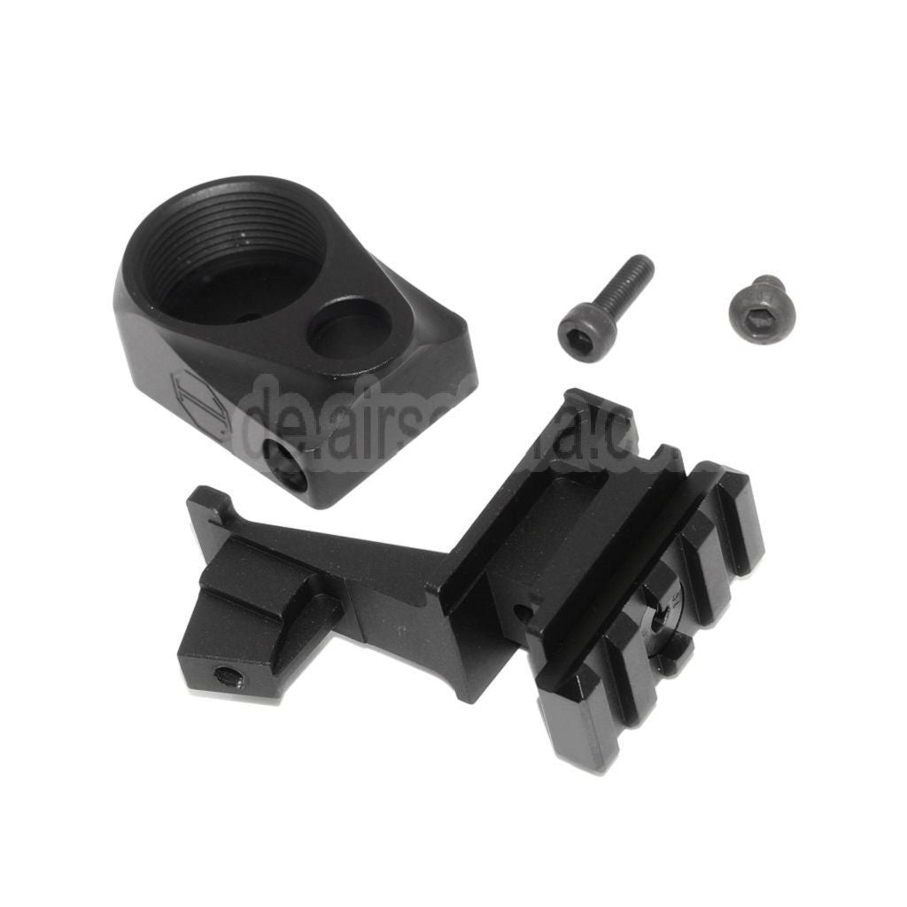 5KU Pufferrohr und M1913 20mm Schiene AK Zu M4 Schaft Adapter Geeignet für Tokyo Marui AKM GBB Gewehre Airsoft Schwarz