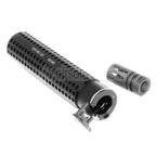 5KU 172mm KAC Stil QD Laufverlängerungsrohr Schalldämpfer mit Mündungsfeuerdämpfer Geeignet für -14mm CCW Gegen den Uhrzeigersinn Lauf Gewehre Airsoft Schwarz