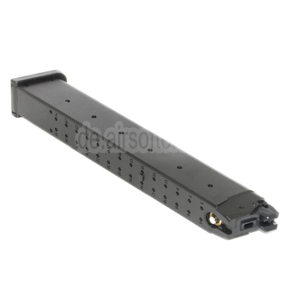 King Arms 30rd Gas Magazin Geeignet für G17 G18C G34 G35 G-Serie GBB Pistolen Airsoft Schwarz