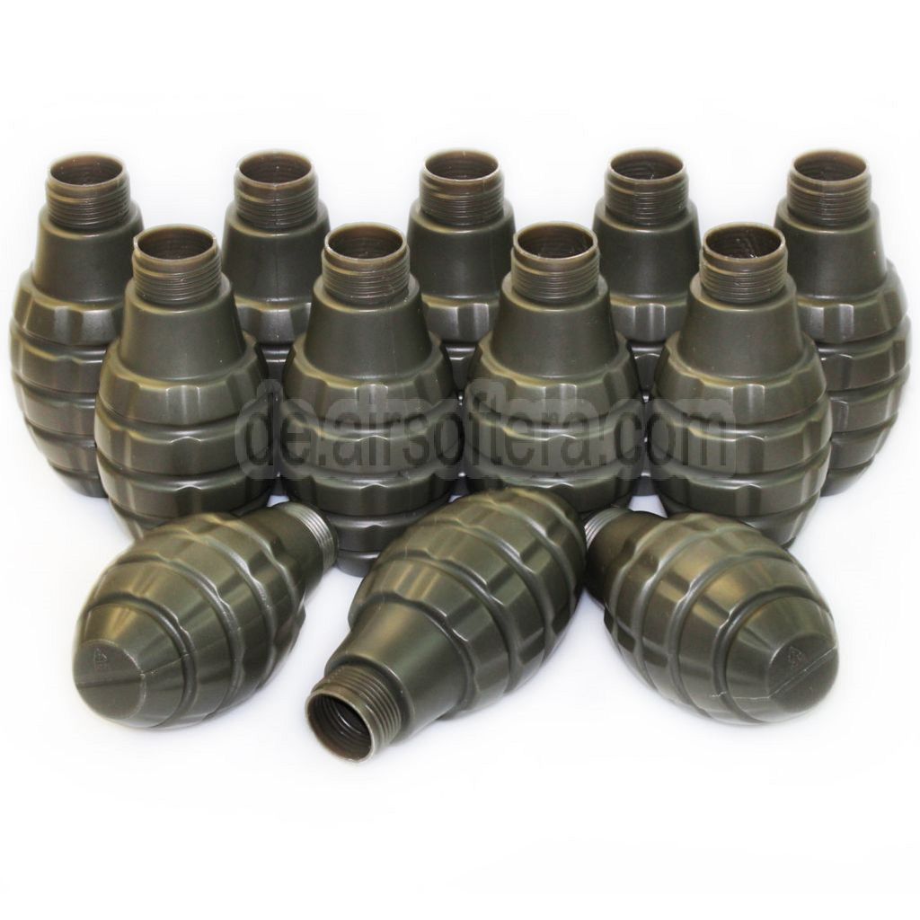 APS HAKKOTSU 12 Stück Thunder B Co2 Schall Granate Pineapple Stielhandgranate Paket mit Kern