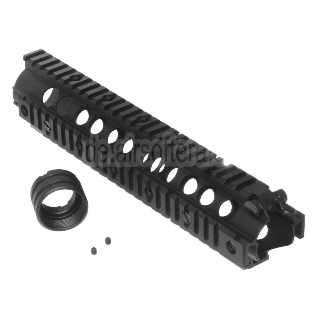 CYMA 273mm SR16 URX RAS Handguard 4-seitiger Handschutz system Geeignet für CYMA Tokyo Marui M4 M16 Serie AEG Gewehre Airsoft Schwarz