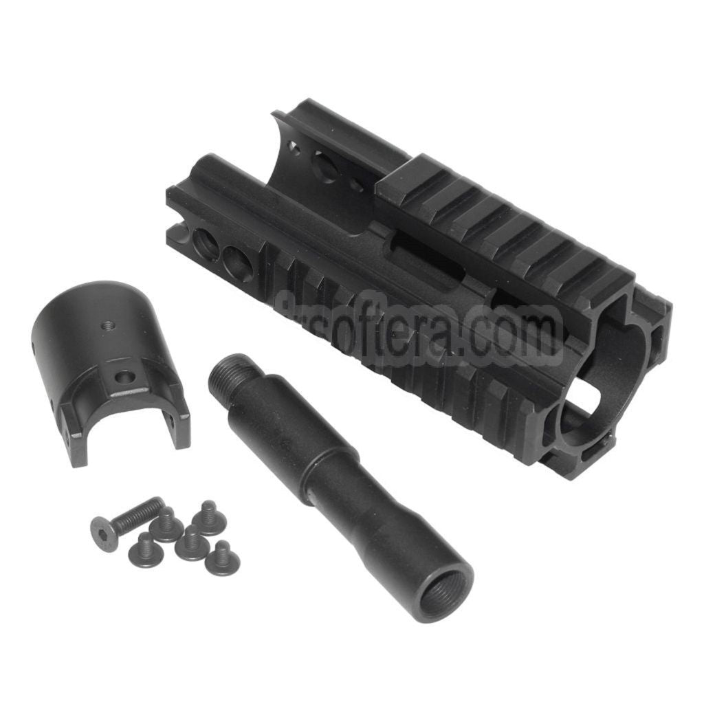 AirsoftEra CNC Aluminum 125mm 4-seitiger Handschutz schienen system Geeignet für Double Bell BY-805 VFC WE-Tech Tokyo Marui SCAR Serie AEG GBB Gewehre