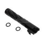 5KU 4.3 Zoll CNC Aluminium Tornado Stil Spiral Äußerer Lauf +11mm CW im Uhrzeigersinn Geeignet für Tokyo Marui Hi-Capa 4.3 GBB Pistolen Airsoft
