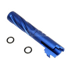 5KU 4.3 Zoll CNC Aluminium Tornado Stil Spiral Äußerer Lauf +11mm CW im Uhrzeigersinn Geeignet für Tokyo Marui Hi-Capa 4.3 GBB Pistolen Airsoft